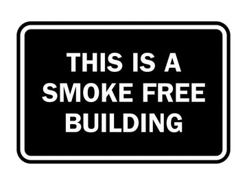 Signs ByLITA Classic Framed This is a Smoke Free Building Sign